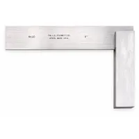 STARRETT Precision Steel Square: 90° Angle, 12 x 7 in Outside Dimensions, Stainless Steel (MPN 20-12)