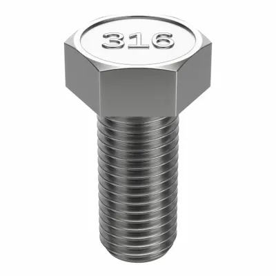 FOREVERBOLT Hex Head Cap Screw: Stainless Steel, A4, NL-19, 3/4"-10, Coarse, 2 in lg - 316 Stainless Steel Hex Head Cap Screws