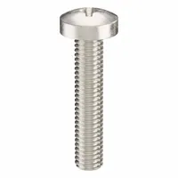 Machine Screw: M6x1.00 Thread Size, 30 mm Lg, 316, Stainless Steel, Plain, Pan, Phillips, 10 PK (MPN ZSCRW-500)