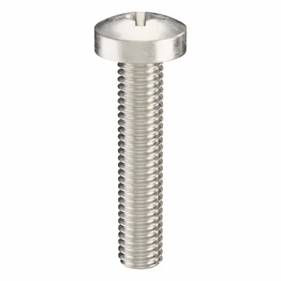 USA INDUSTRIALS Machine Screw: M6x1.00 Thread Size, 30 mm Lg, 316, Stainless Steel, Plain - Pan Head Machine Screws