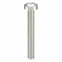 Machine Screw: M2.5x0.45 Thread Size, 20 mm Lg, 316, Stainless Steel, Plain, Pan, Phillips, 100 PK (MPN ZSCRW-443)