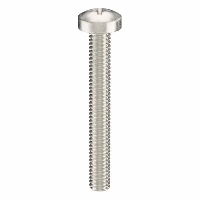 USA INDUSTRIALS Machine Screw: M2.5x0.45 Thread Size, 20 mm Lg, 316, Stainless Steel, Plain - Pan Head Machine Screws