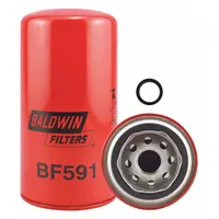 BALDWIN FILTERS Fuel Filter: Spin-On, 3 11/16 in Outside Dia, 15/16"-16 Thread Size, Cellulose (MPN BF591)