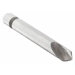 This KEO countersink features a 60° included angle and a single flute for fast cutting. It has a 1/8 in body diameter and a 1/8 in shank, made from cobalt for heat resistance. Used for creating conical recesses for flathead screws or deburring holes in metal.