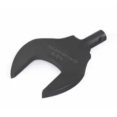 This open end thin head is designed for use with interchangeable torque wrenches. It features a J shank and a 1-7/8" SAE size, suitable for applying precise torque to fasteners in confined spaces where standard ratchet heads cannot fit.