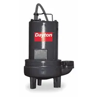 DAYTON Sewage Ejector Pump: Single Phase, 2 hp, 240V AC, 200 gpm Flow Rate @ 10' of Head, 2 in NPT (MPN 3BB91)