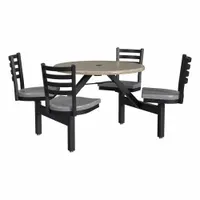PALMER HAMILTON Picnic Table: Fiberglass, Durable Fiberglass Finish, Brown, 34 in Overall Ht (MPN PH-4S36RD-CAPBSG)