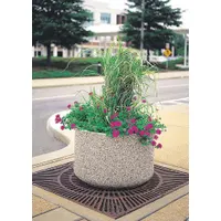 Planter Bollard: Circle, Beige, 18 in Overall Ht, Round Shape, Beige (MPN TF4030W22)