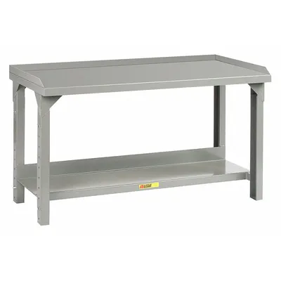 LITTLE GIANT Workbench: Adj Ht, Steel, 72 in x 36 in, 4,000 lb Overall Load Capacity - Workbenches with Lower Shelves