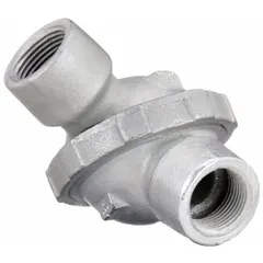This swivel elbow is made of electroplated iron with female NPT connections on both ends. It is used to connect rigid metal conduit or IMC at a 90-degree angle, with a swivel design that facilitates alignment during installation. Suitable for hazardous locations.