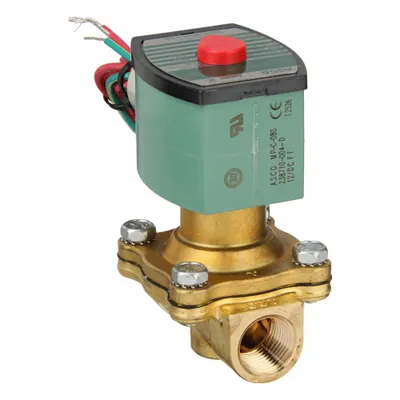 REDHAT Solenoid Valve: 2-Way, Normally Open, 1/2 in Pipe Size, 12V DC, Watertight - 2-Way/2-Position, Normally Open Solenoid Valves