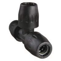 TRANSAIR Push-Fit Tee Fitting: 1/2 in OD x 16 1/2 mm OD x 1/2 in OD Size, Polyamide, Black (MPN 6604 17 00)
