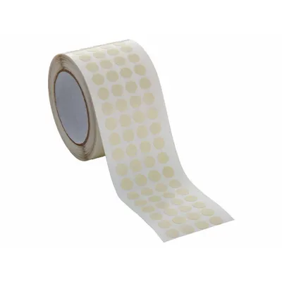 CAPLUGS Anodizing Disc Tape: Disc, 1/2 in Dia, 1 mil Thick, Rubber, Tan - Anodizing Masking Tape Discs