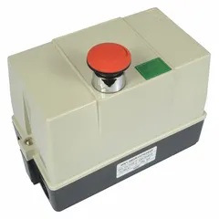 Replacement control box for Dayton wood dust collectors. Provides electrical control interface for 230V operation, including start/stop and safety functions. Suitable for woodworking dust collection systems.