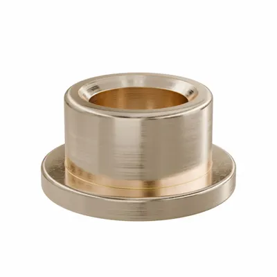 OILITE Flanged Sleeve Bearing: Bronze, SAE 841, 1/4 in Bore, 3/8 in OD, 1/4 in Lg - Lubricated General Purpose Metallic Flanged Sleeve Bearings