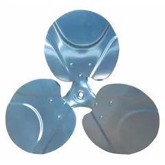 Direct-drive propeller for HVAC and refrigeration systems, used to move air across condensers or evaporators. Suitable for commercial and industrial ventilation applications requiring consistent airflow.