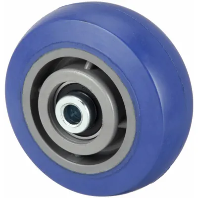 OEM Caster Wheel: 5 in Wheel Dia - Nonmarking Rubber Tread on Plastic Core Wheels