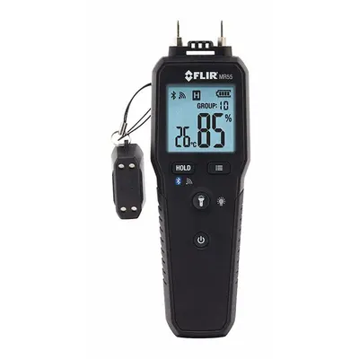FLIR Moisture Meter: Digital, LCD with Backlight, Pin, MR55 Meter/Pouch/Repl Pins - Pin Moisture Meters