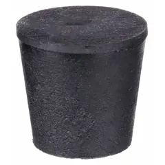 APPROVED VENDOR SBR Rubber Stopper, Size 5, Black, 27 mm Top Dia, 23 mm Bottom Dia, 25 mm Ht, ASTM D2000