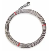 APPROVED VENDOR Wire Rope: Vinyl, Galvanized Steel, 7 x 19, 1,400 lb Working Load Limit, Silver