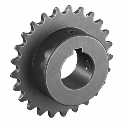 TSUBAKI Single Strand Sprocket: 35, For 3/8 in Chain Pitch, 1 in Bore Dia, 25 Teeth - Size 35 Fixed-Bore Roller Chain Sprockets