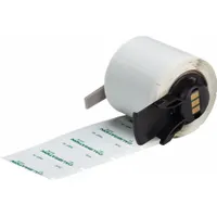 Pre-Cut Label Stock Roll: 1 1/2 in x 3/4 in, 3/4 in x 1 1/2 in, Polyester, Gray/Green (MPN M6-30-428-CALI)