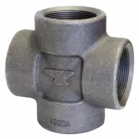 ANVIL Metal Pipe Cross: 1/4 in x 1/4 in x 1/4 in x 1/4 in, 2,000 psi @ 150°F, Steel, Class 2000 (MPN 0361036205)