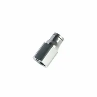 LEGRIS Push-Fit Adapter Fitting: 5 mm Pipe x 4 mm OD Size, Metric x Push-to-Connect, Brass, Silver (MPN 3614 04 19)