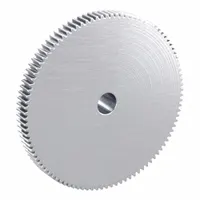 Spur Gear: Module m 1, 100 Teeth, 12 mm Bore Dia, Stainless Steel, 20° Pressure Angle, Plain Bore (MPN SUS1-100)