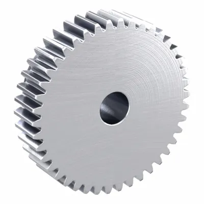 KHK GEARS Spur Gear: Module m 1.5, 42 Teeth, 12 mm Bore Dia, Stainless Steel, 20° Pressure Angle - Metric Spur Gears with Standard Hub