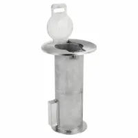 Bollard Embedment Sleeve: 12 in Overall Ht, 7 1/2 in Overall Wd, Silver, Stainless Steel, 7 1/2 in (MPN ESR030)