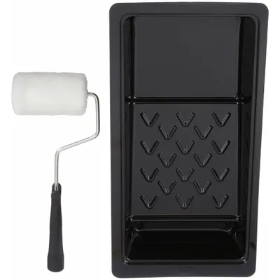 WOOSTER Trim Paint Roller Kit: 4 Wire Cage Roller Frame, 4 in Roller Lg - Roller & Tray Kits