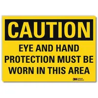 Caution Sign: Reflective Sheeting, Adhesive Sign Mounting, 10 in x 14 in Nominal Sign Size, Caution (MPN U4-1274-RD_14X10)