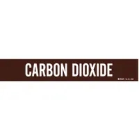 Pipe Marker: Carbon Dioxide, Brown, White, Fits 2 1/2 to 7 7/8 in Pipe O.D., 1 Pipe Markers (MPN 7338-1)