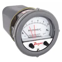 DWYER Differential Pressure Gauge & Switch: Single-Side, 1/8 in NPT Female, ±2% Gauge Accuracy (MPN A3210)