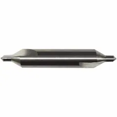 This KEO center drill is a plain-type, double-end tool for creating precise conical starting holes in workpieces. Size #6 with a 90° angle and 3-inch overall length, it is made of AlTiN-coated carbide for wear resistance and heat dissipation during high-speed machining.