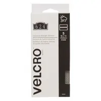 VELCRO BRAND Hook-and-Loop Fastener: Strip, 1 in Overall Wd, 4 in Overall Lg, Hook-and-Loop, Gray (MPN 90800)