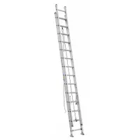 WERNER Extension Ladder: 28 ft Ladder Size, Aluminum, 375 lb Load Capacity, 66 lb Wt, 2 Sections (MPN D528-2)