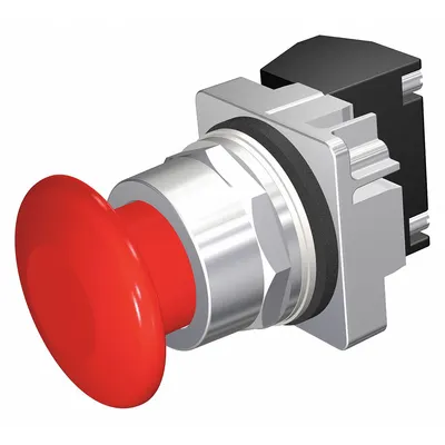 Siemens Mushroom Head Push Button: Non-Illuminated, Mushroom Head Profile, Non-Metallic - Mushroom-Head Push Buttons