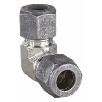 PARKER Compression Fitting Elbow: 1 in OD x 1 in OD size, 1 5/16-12 x 1-5/16-12 Thread Size, Ferulok (MPN 16 EBU-SS)