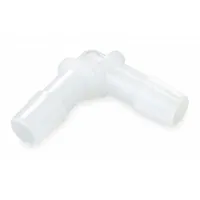 Barbed Fitting Elbow: Barbed/Threaded, 5/8 in ID x 3/4 in pipe Fitting Size, HDPE, 10 PK (MPN L12-10HDPE)