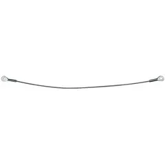 Cable accessory for securing panel and troffer lights during seismic events. Measures 1/4 in wide, 12 1/2 in long, 1/4 in high. Functions as a safety restraint to prevent fixture displacement.