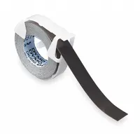 Embosser Label Tape: 3/8 in x 23 ft, Black, Vinyl, Office Mate II/Organizer Xpress, Indoor/Outdoor (MPN 520109)