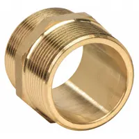 MOON AMERICAN Fire Hose Adapter: 1 in Compatible Pipe Size, NPT x NPSH, Straight, Brass, Male x Male (MPN 358-1061011)