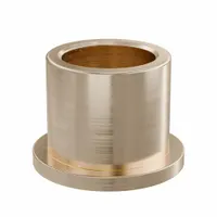 Flanged Sleeve Bearing: Bronze, SAE 841, 18 mm Bore, 24 mm OD, 22 mm Lg, -35°F to 300°F, 10 PK (MPN FFM1824-22B)