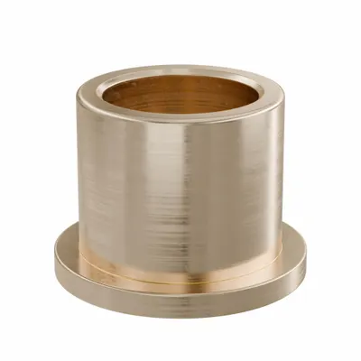 OILITE Flanged Sleeve Bearing: Bronze, SAE 841, 18 mm Bore, 24 mm OD, 22 mm Lg - Lubricated General Purpose Metallic Flanged Sleeve Bearings