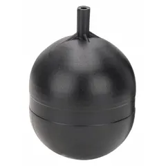 Polyethylene float ball with a blind hole for self-tapping a 1/4 in -20 thread. Internal threaded connection. Used for liquid level sensing in tanks and reservoirs.