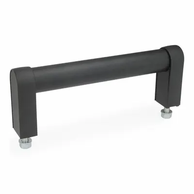 JW WINCO Pull Handle: Threaded Holes, Front-Mount, 19.69 in Mounting Hole Center to Center - Load-Rated Straight-Leg Tubular Pull Handles