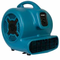 Centrifugal Blower: 3,600 cfm, 1 hp, Fixed Frame, 115V AC, 3 Speeds, Blue, Variable, Polypropylene (MPN P-830-Blue)