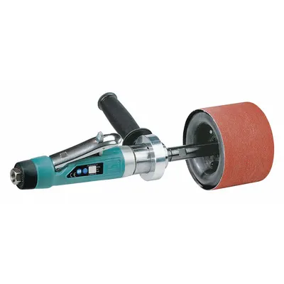 DYNABRADE Air Finishing Sander: 5 in Max, 1 hp, 43 cfm, 3/8 in NPT, 5/8 in Arbor - Inline-Mount Finishing Tools
